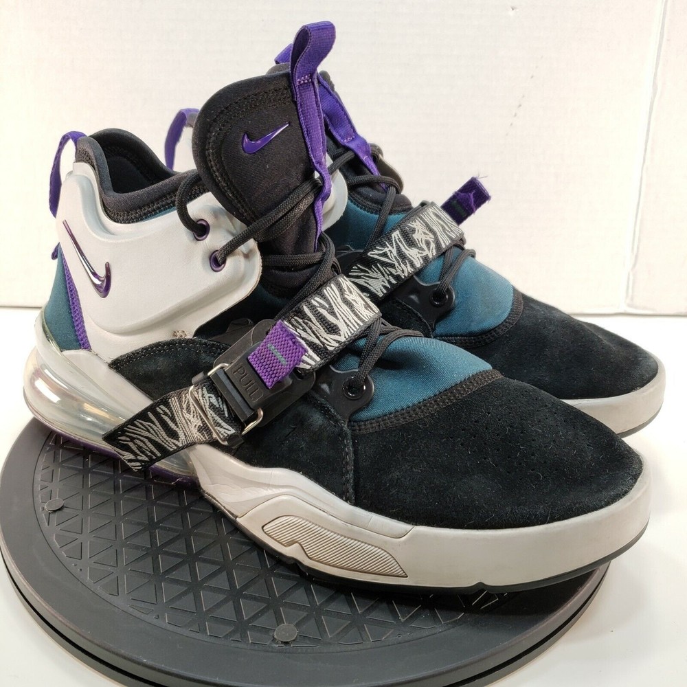 NIKE AIR MAX FORCE 270 Safari Black PURPLE  Zebra AH8772-005 SIZE 10.5 MEN'S US